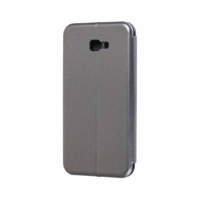 Чехол книжка кожанный Samsung Galaxy J4 Plus (Серый) Чехол книжка кожанный Samsung Galaxy J4 Plus (Серый)