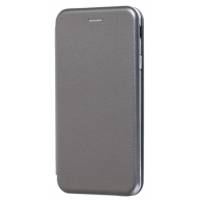 Чехол книжка кожанный Samsung Galaxy J4 Plus (Серый) Чехол книжка кожанный Samsung Galaxy J4 Plus (Серый)