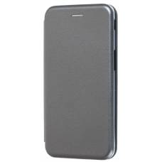Чехол книжка кожанный Samsung Galaxy J6 Plus (Серый) Чехол книжка кожанный Samsung Galaxy J6 Plus (Серый)