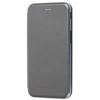 Чехол книжка кожанный Samsung Galaxy J6 Plus (Серый) Чехол книжка кожанный Samsung Galaxy J6 Plus (Серый)