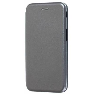 Чехол книжка кожанный Samsung Galaxy J6 Plus (Серый)
