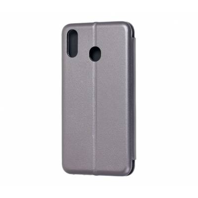 Чехол книжка кожанный Samsung Galaxy M20 (Серый) Чехол книжка кожанный Samsung Galaxy M20 (Серый)