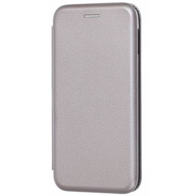 Чехол книжка кожанный Samsung Galaxy M30 (Серый)