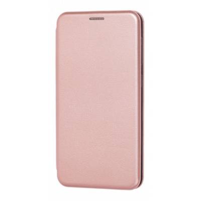 Чехол книжка кожанный Huawei Y7 2018 (Розовое золото)