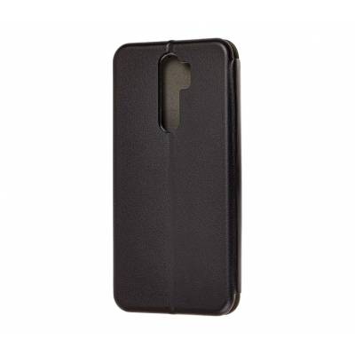 Чехол книжка кожанный Xiaomi Redmi Note 8 Pro (Черный)