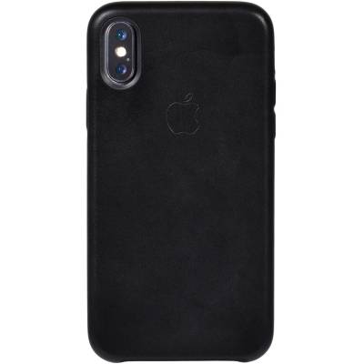 Чехол кожаный Leather Case Apple iPhone Xs Max (Черный)