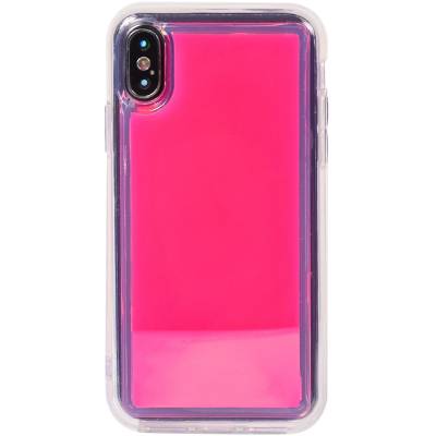 Чехол неоновый Night Light Neon Case iPhone X (Розовый)