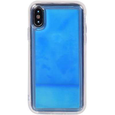 Чехол неоновый Night Light Neon Case iPhone X (Синий)