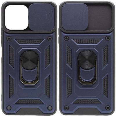 Чохол удароміцний Serge Ring Camshield з магнітним утримувачем Samsung Galaxy A03 (Синій)