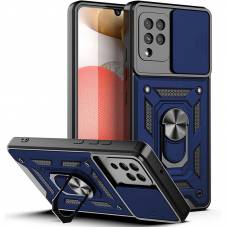 Чехол ударопрочный Serge Ring Camshield Samsung Galaxy M53 (Синий)