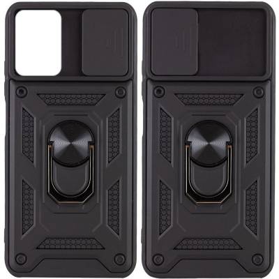 Чехол ударопрочный Serge Ring Camshield Samsung Galaxy A04s (Черный)