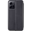 Чехол книжка кожаный Xiaomi Redmi Note 12 4G (Черный) Чехол книжка кожаный Xiaomi Redmi Note 12 4G (Черный)