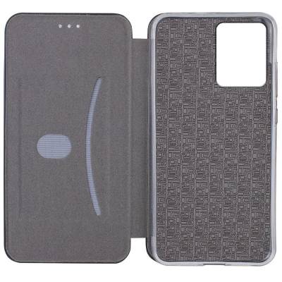 Чехол книжка кожаный Xiaomi Redmi Note 12 4G (Черный) Чехол книжка кожаный Xiaomi Redmi Note 12 4G (Черный)