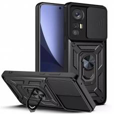 Чехол ударопрочный Serge Ring Camshield Xiaomi 12 Lite (Черный)