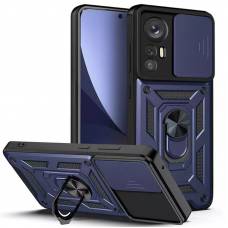 Чехол ударопрочный Serge Ring Camshield Xiaomi 12 Lite (Синий)