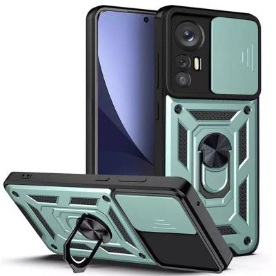 Чехол ударопрочный Serge Ring Camshield Xiaomi 12 Lite (Зеленый)