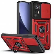 Чехол ударопрочный Serge Ring Camshield Xiaomi 12 Lite (Красный)