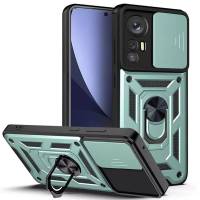 Чехол ударопрочный Serge Ring Camshield Xiaomi 12T / 12T Pro (Зеленый) Чехол ударопрочный Serge Ring Camshield Xiaomi 12T / 12T Pro (Зеленый)