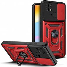 Чехол ударопрочный Serge Ring Camshield Xiaomi Poco C40 (Красный) Чехол ударопрочный Serge Ring Camshield Xiaomi Poco C40 (Красный)