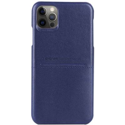 Чехол кожаный G-Case Apple iPhone 12 Pro Max (Синий)