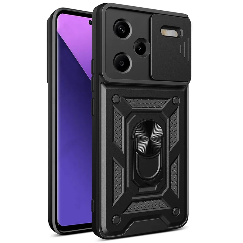 Чехол ударопрочный Serge Ring Camshield Xiaomi Redmi Note 13 Pro Plus (Черный) Чехол ударопрочный Serge Ring Camshield Xiaomi Redmi Note 13 Pro Plus (Черный)