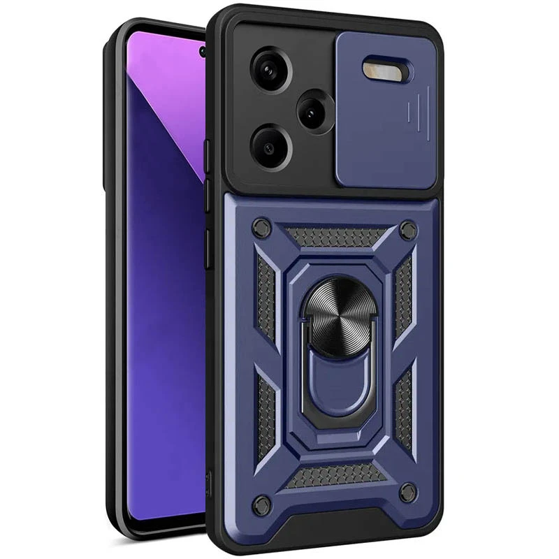 Чехол ударопрочный Serge Ring Camshield Xiaomi Redmi Note 13 Pro Plus (Синий) Чехол ударопрочный Serge Ring Camshield Xiaomi Redmi Note 13 Pro Plus (Синий)