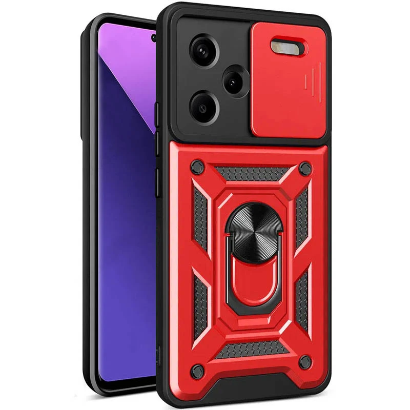 Чехол ударопрочный Serge Ring Camshield Xiaomi Redmi Note 13 Pro Plus (Красный) Чехол ударопрочный Serge Ring Camshield Xiaomi Redmi Note 13 Pro Plus (Красный)